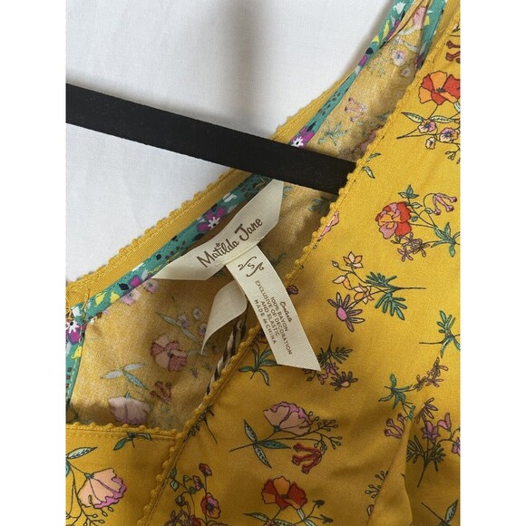 NWT Matilda Jane Fantasy Fancy Yellow Floral Dress Size Small - Picture 2 of 12